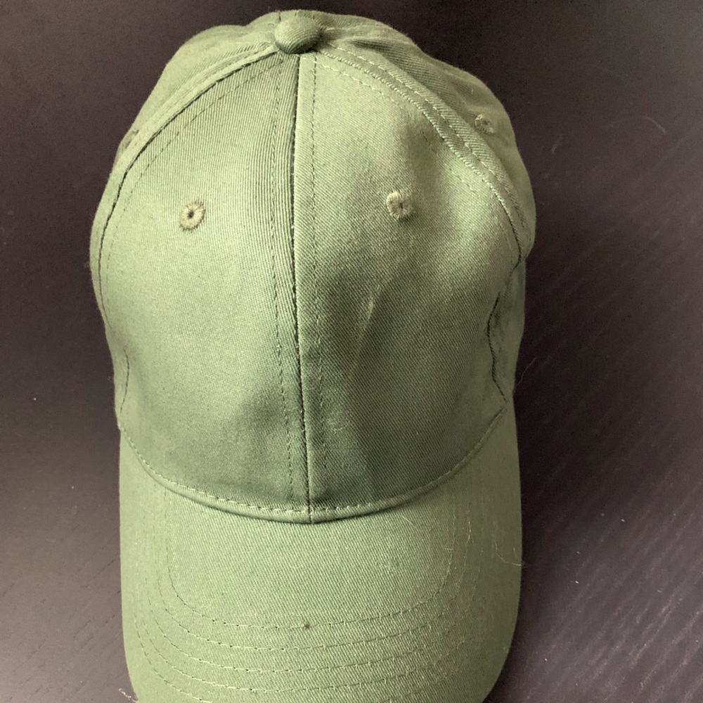 Olive green baseball hat